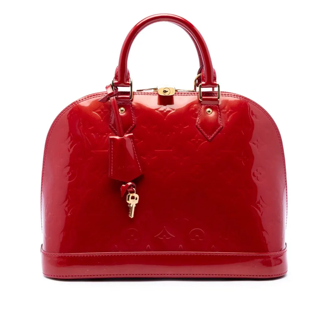 Louis Vuitton Monogram Vernis Alma PM Red Leather Very good - Front View