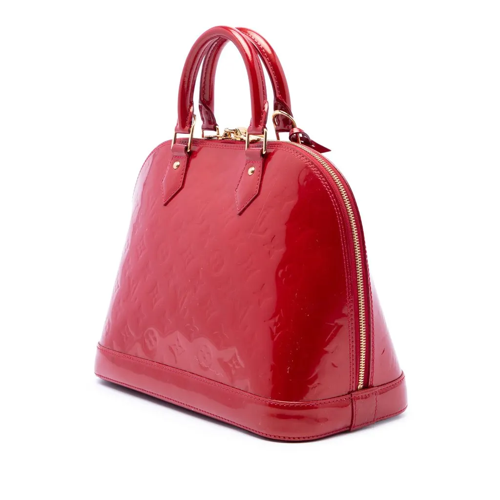 Louis Vuitton Monogram Vernis Alma PM Red Leather Very good - Back View