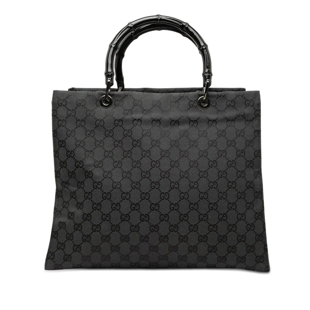Gucci GG Canvas Bamboo Handbag MultiColor Very good - Front View