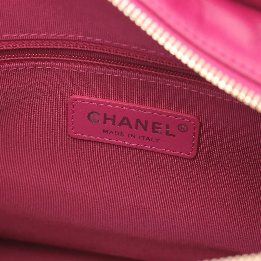Chanel Medium Aged Calfskin Gabrielle Crossbody Pink Leather Good - Model View
