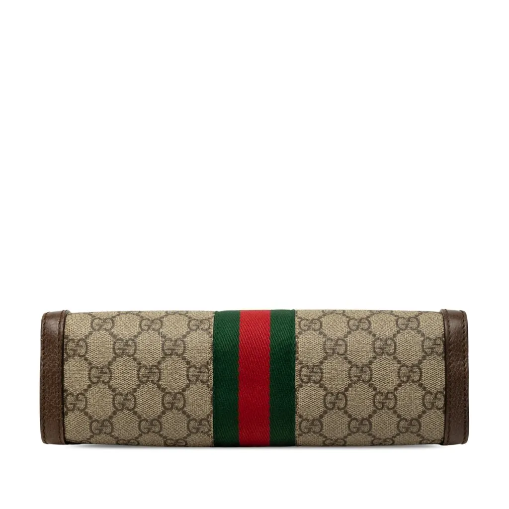 Gucci Small GG Supreme Web Ophidia Chain Crossbody Beige Canvas Very good - Inside View