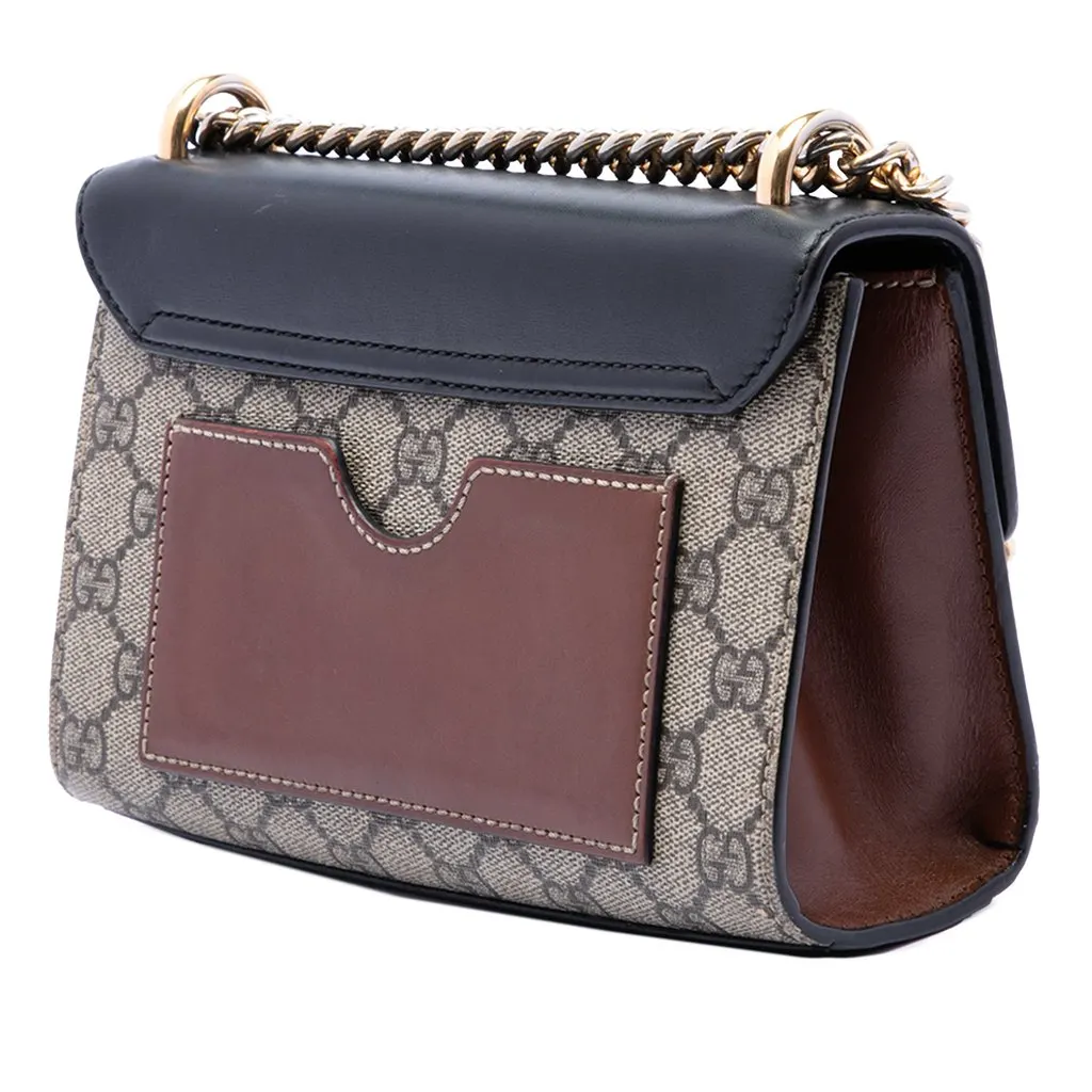 Gucci Small GG Supreme Padlock Crossbody Beige Very good - Back View