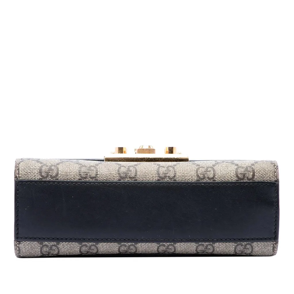 Gucci Small GG Supreme Padlock Crossbody Beige Very good - Inside View