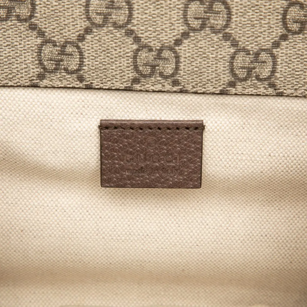Gucci Small GG Supreme Web Neo Vintage Double Flap Messenger Bag Beige Very good - Box View