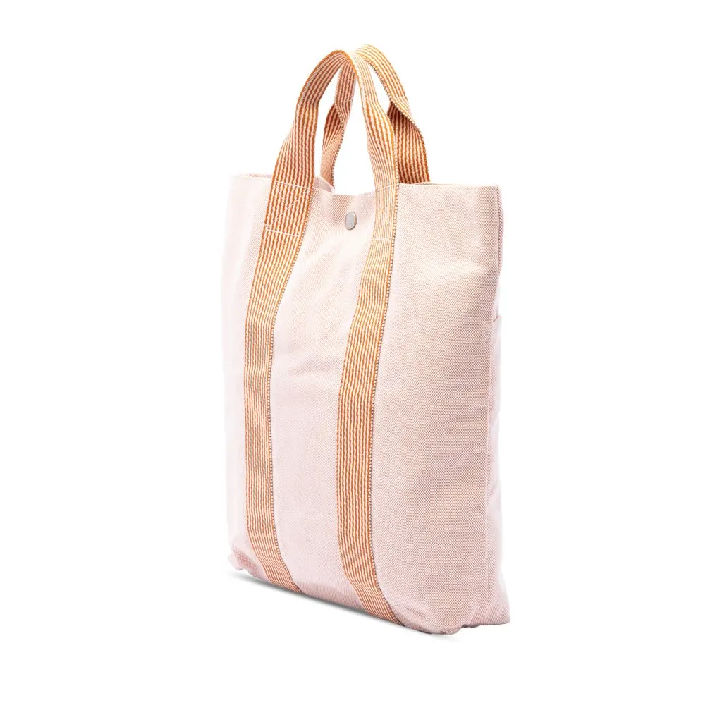 Hermès Toile Fourre Tout Cabas Beige Very good - Back View