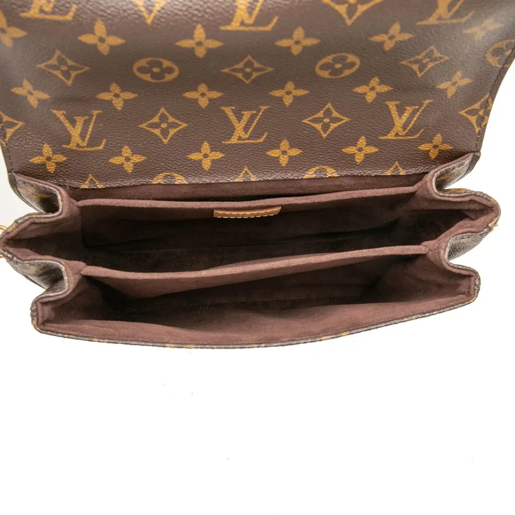Louis Vuitton Monogram Pochette Metis Brown Canvas Good - Model View