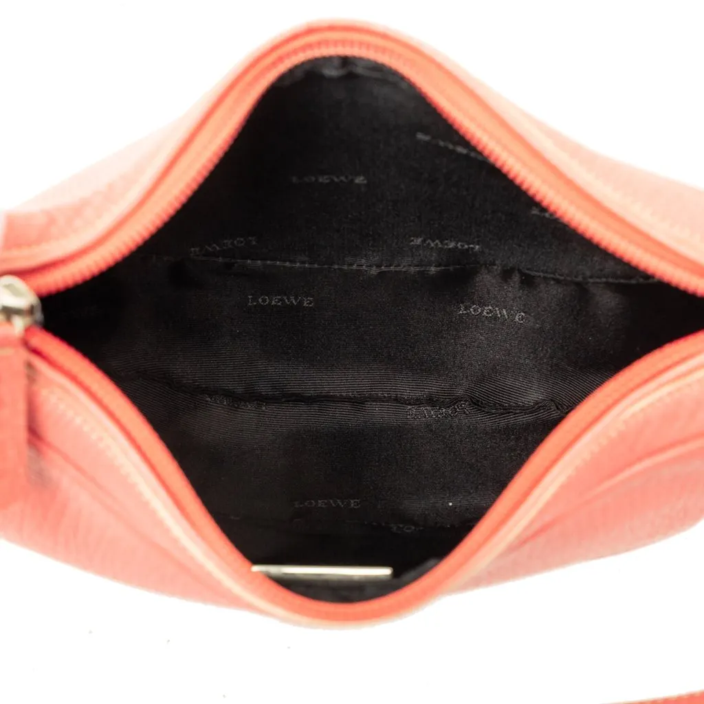 Loewe Embossed Leather Logo Hobo Pink Leather Good - Model View