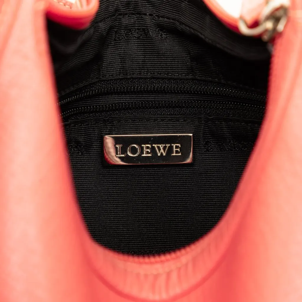 Loewe Embossed Leather Logo Hobo Pink Leather Good - Box View