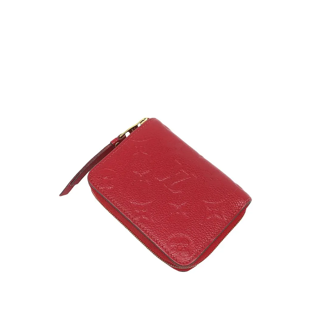 Louis Vuitton Monogram Empreinte Zippy Coin Purse Red Leather Very good - Back View