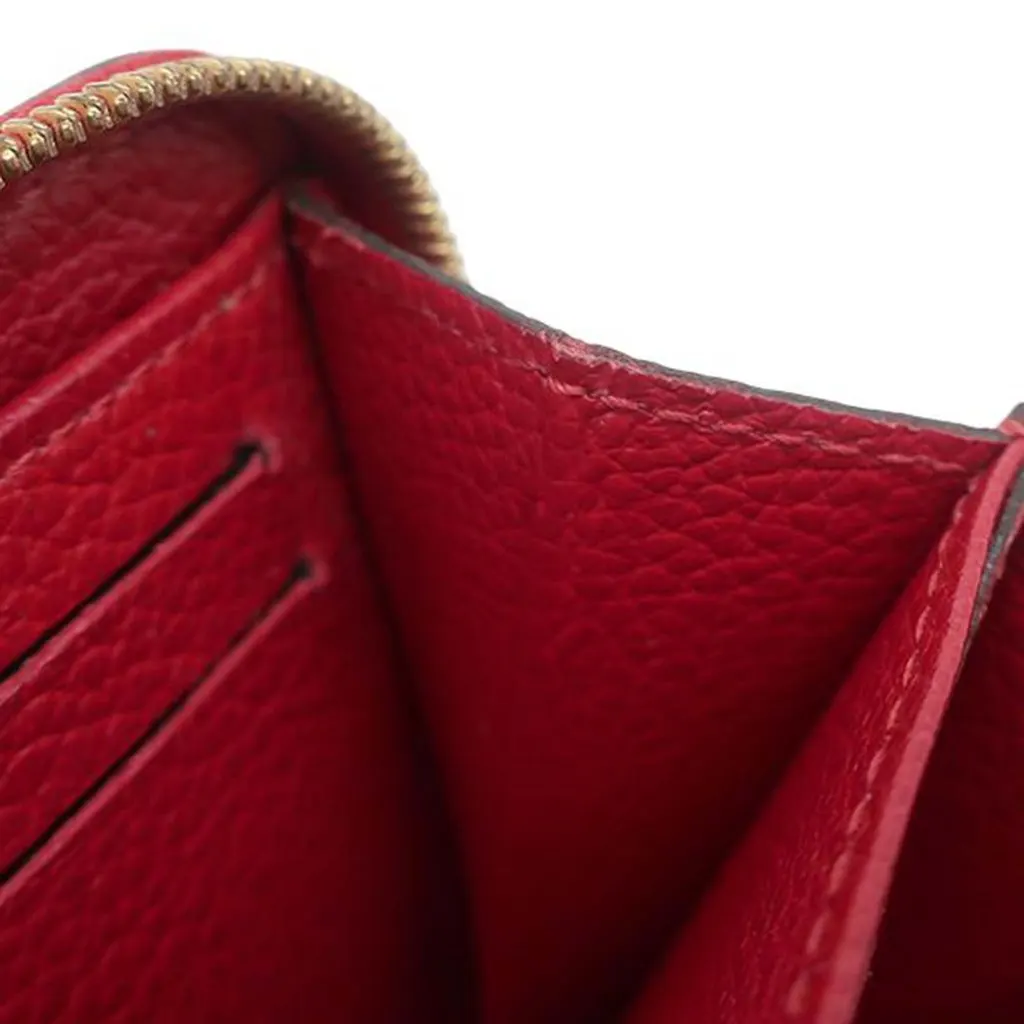 Louis Vuitton Monogram Empreinte Zippy Coin Purse Red Leather Very good - Box View