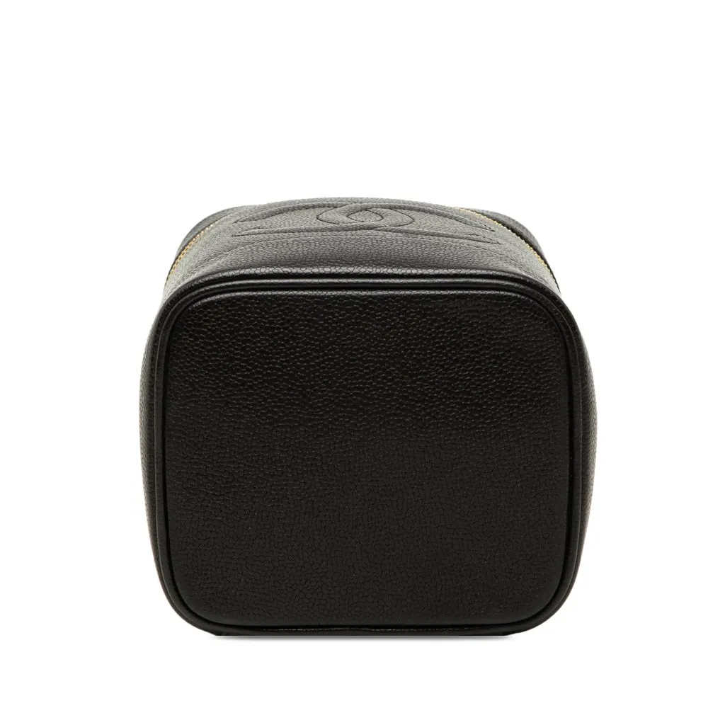 Chanel CC Caviar Vanity Case Black Leather Very good - Inside View