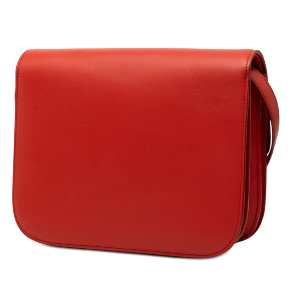 Celine Medium Calfskin Classic Box Orange Leather Very good - Back View