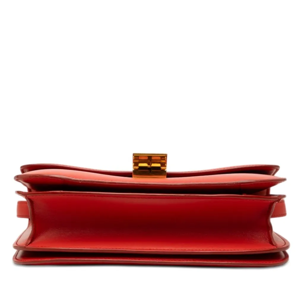 Celine Medium Calfskin Classic Box Orange Leather Very good - Inside View