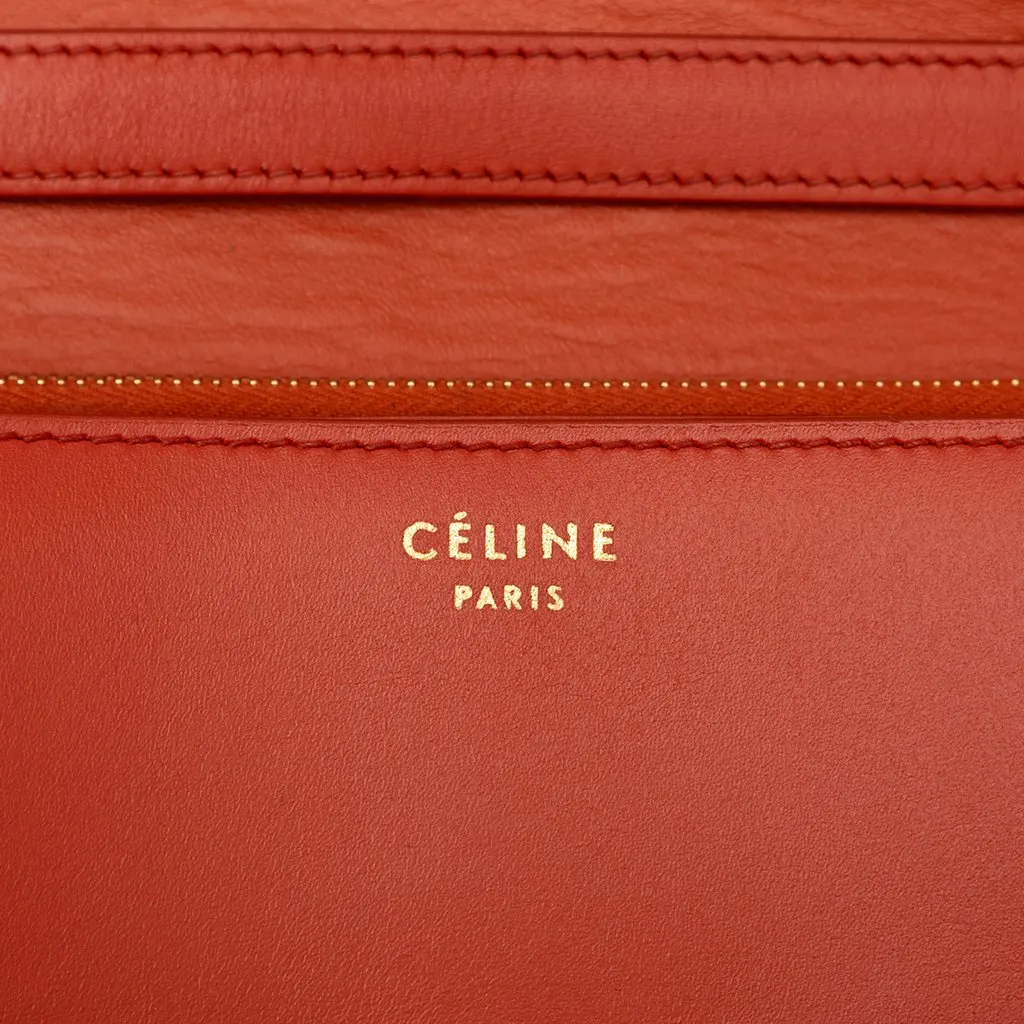 Celine Medium Calfskin Classic Box Orange Leather Very good - Box View