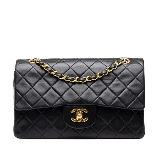Chanel صغيرة كلاسيك جلد الحمل مزدوجة بغطاء