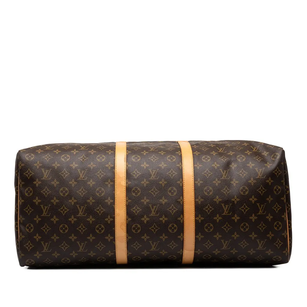 Louis Vuitton Monogram Keepall 60 Brown Canvas Good - Inside View