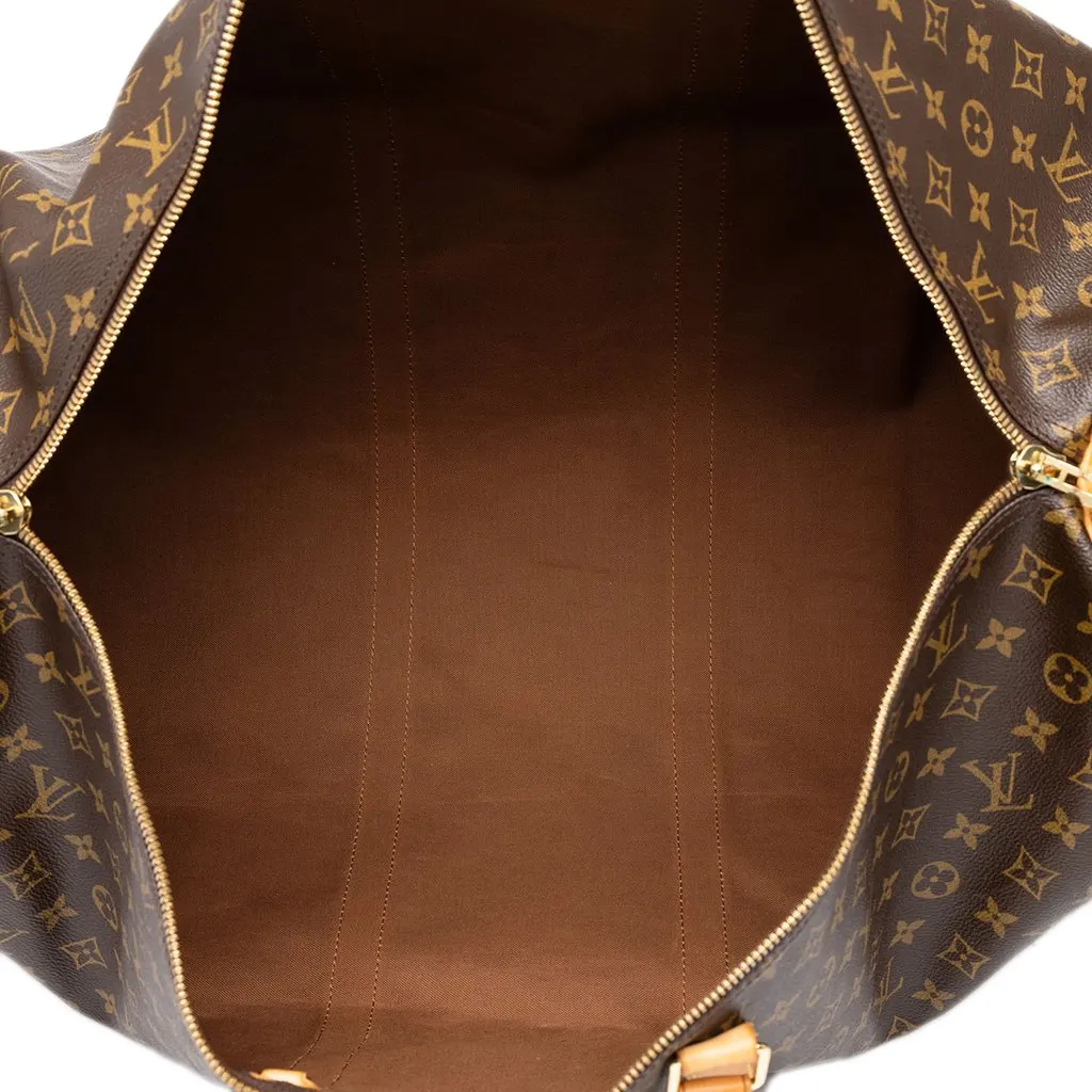 Louis Vuitton Monogram Keepall 60 Brown Canvas Good - Model View