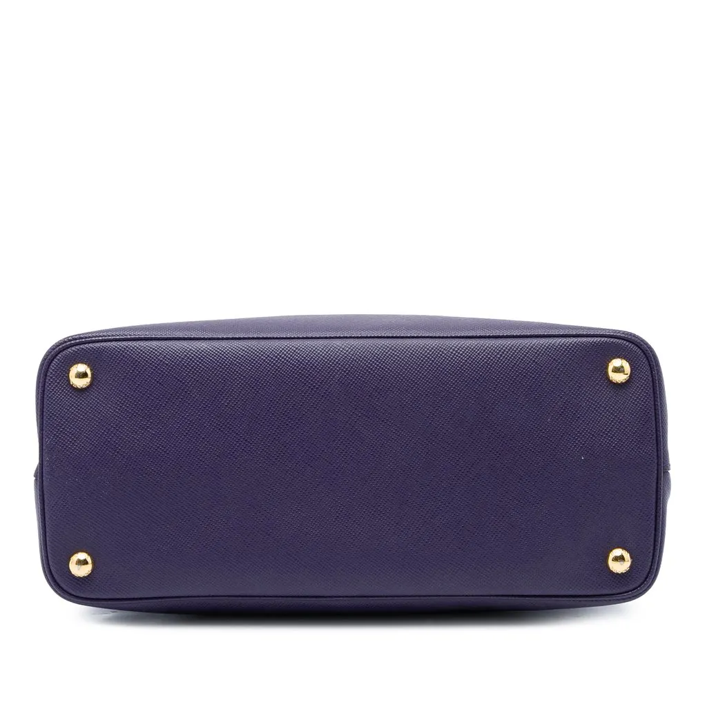 Prada Medium Saffiano Cuir Double Satchel Purple Leather Very good - Inside View