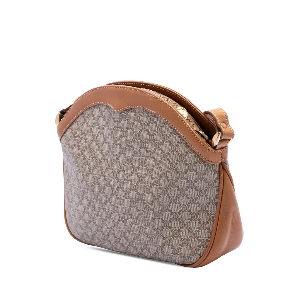 Celine Macadam Coated Canvas Crossbody Beige Very good - Back View