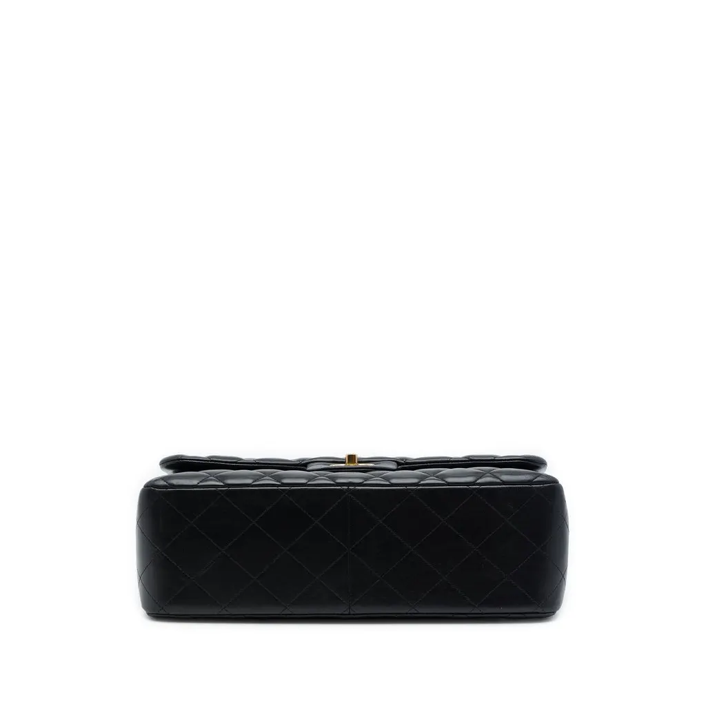 Chanel Jumbo Classic Lambskin Double Flap Black Leather Very good - Inside View