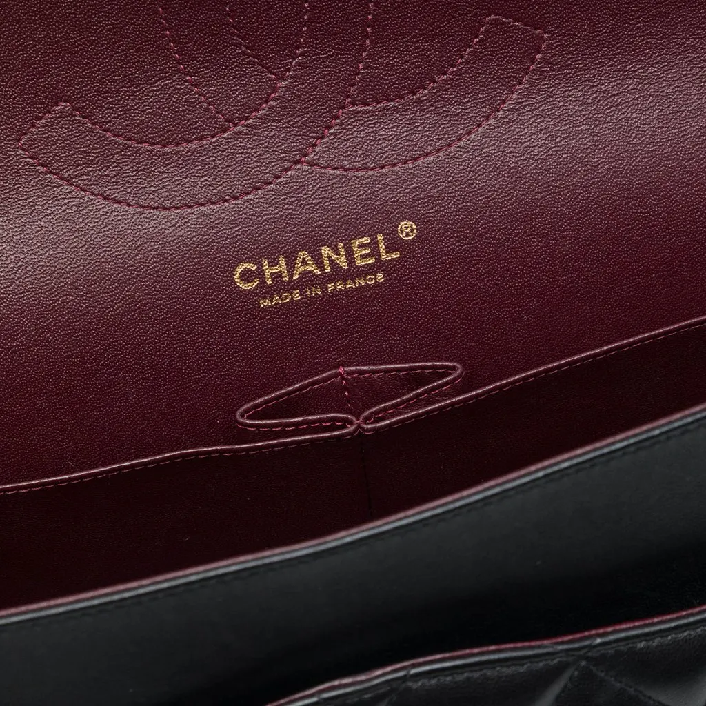 Chanel Jumbo Classic Lambskin Double Flap Black Leather Very good - Box View