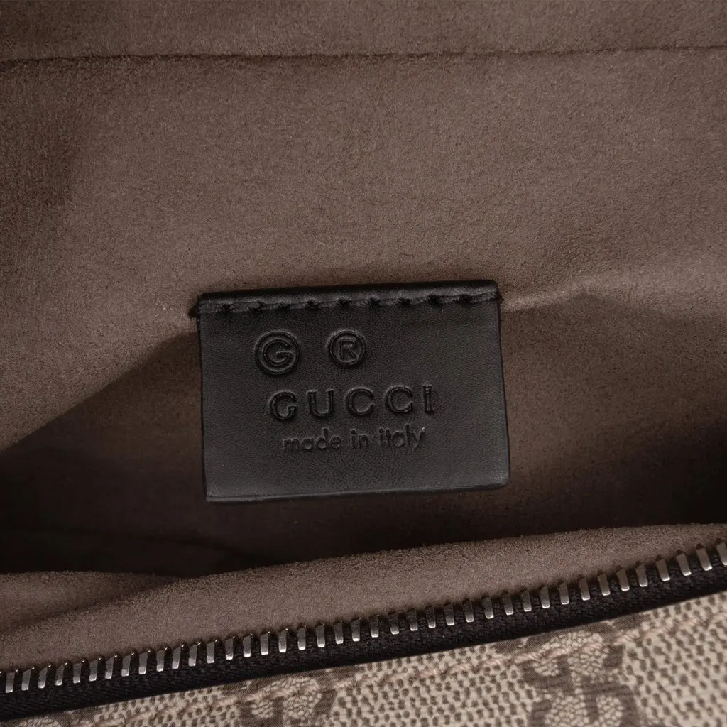 Gucci GG Supreme Double Zip Toiletry Case Beige Very good - Box View