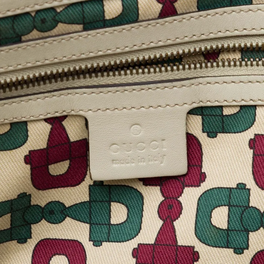 Gucci Guccissima Babouska Tote White Leather Very good - Box View