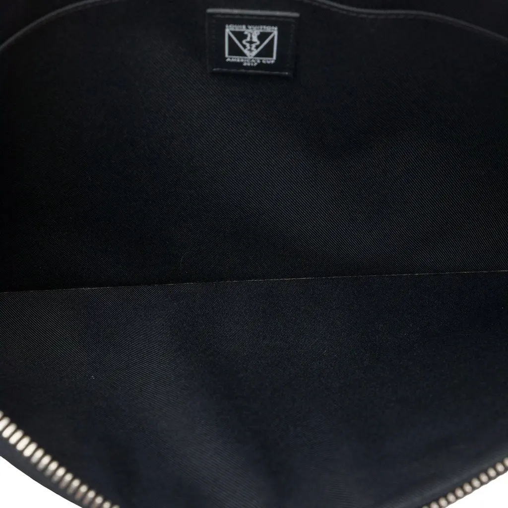Louis Vuitton Damier Cobalt Americas Cup Pochette Jour GM Blue Canvas Very good - Model View