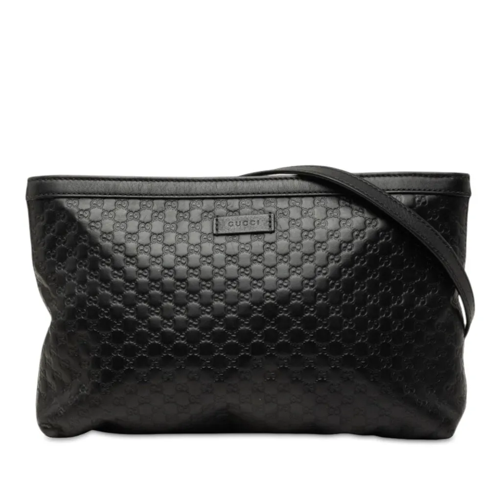 Gucci Microguccissima Crossbody Black Medium Leather