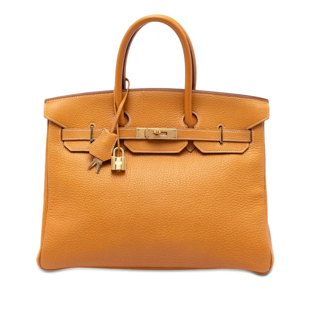 Hermès Togo Birkin Retourne 35 Orange Leather Very good - Front View