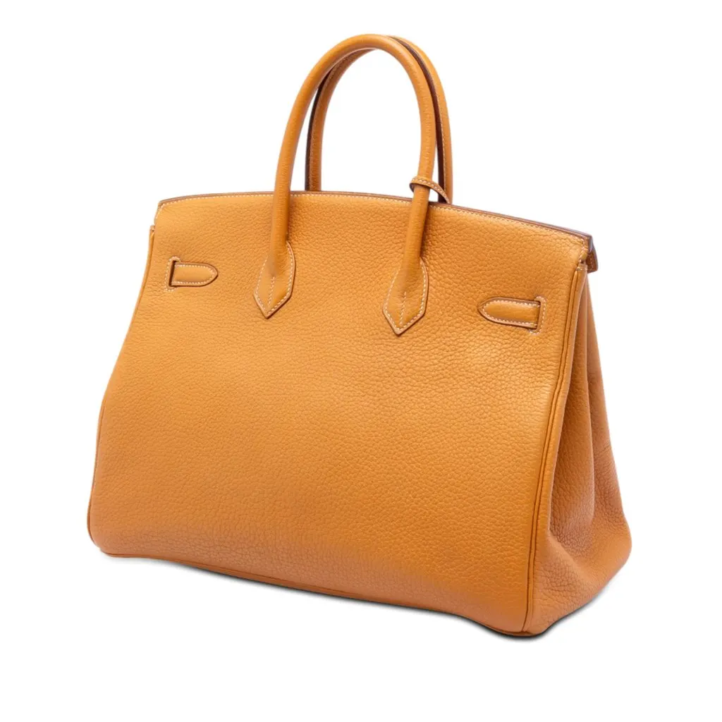 Hermès Togo Birkin Retourne 35 Orange Leather Very good - Back View