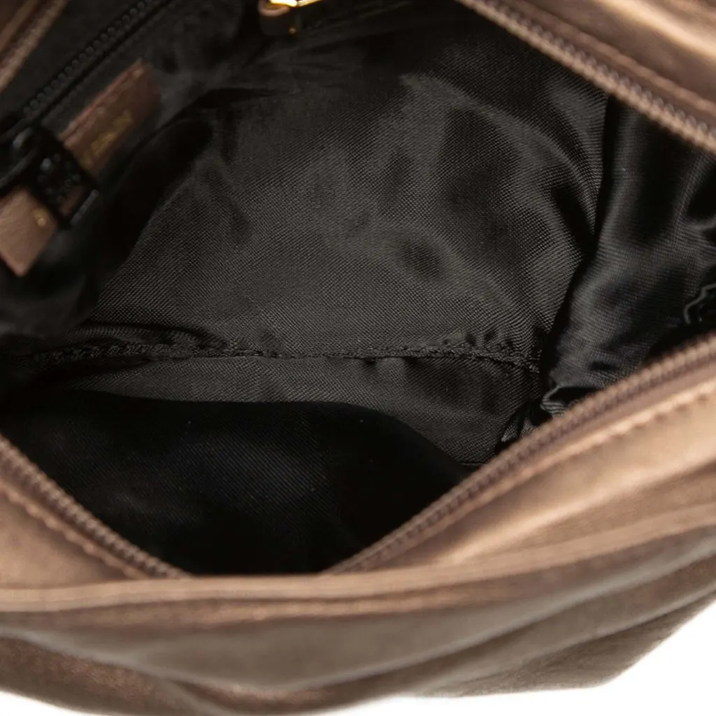 Loewe Nappa Metallic Flamenco Tassel Crossbody Brown Leather Very good - Model View
