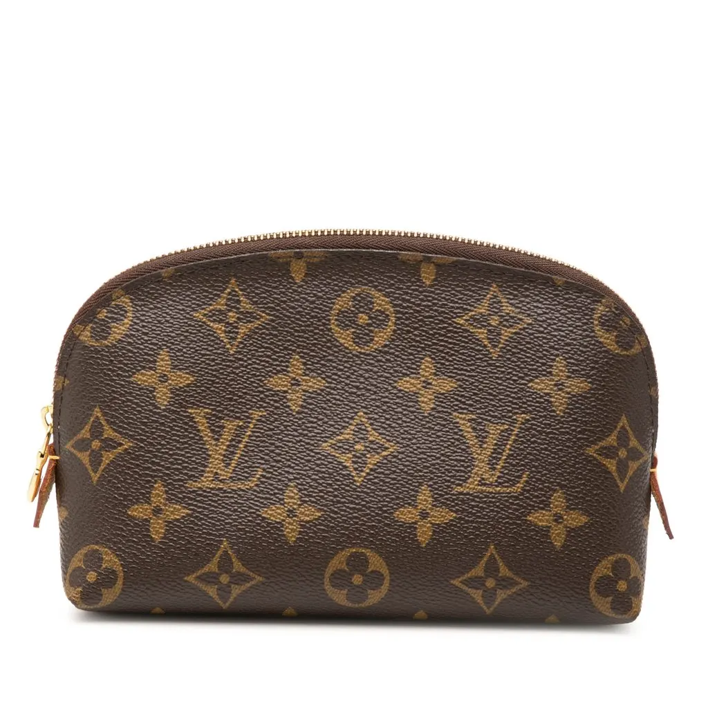 Louis Vuitton Monogram Cosmetic Pouch PM Brown Very good - Front View