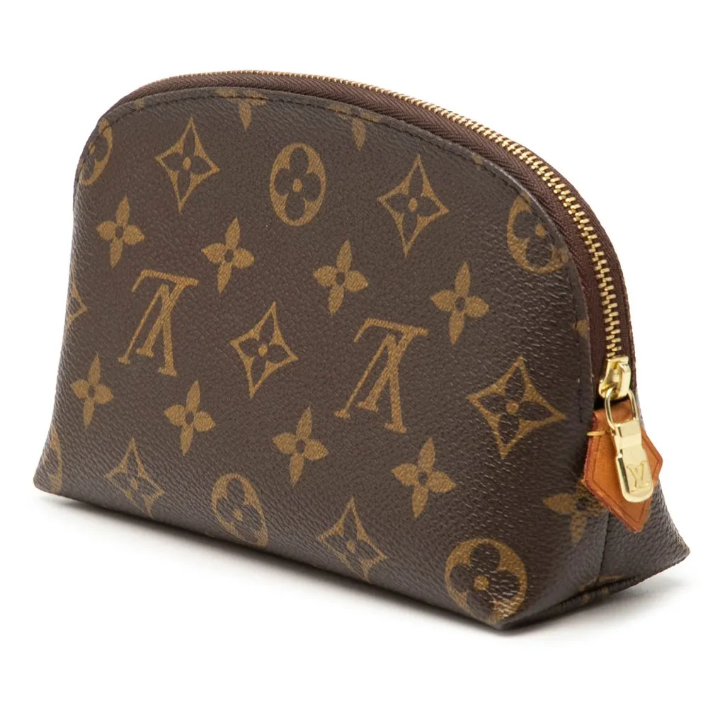 Louis Vuitton Monogram Cosmetic Pouch PM Brown Very good - Back View