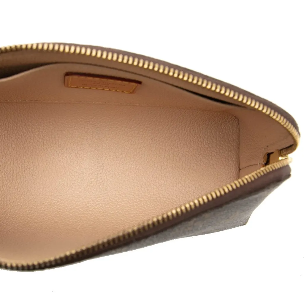 Louis Vuitton Monogram Cosmetic Pouch PM Brown Very good - Model View