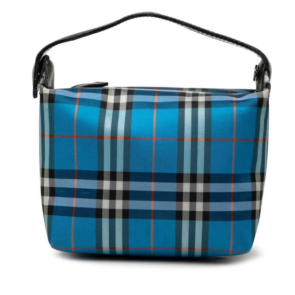 Burberry Mini House Check Canvas Handbag Blue Mini