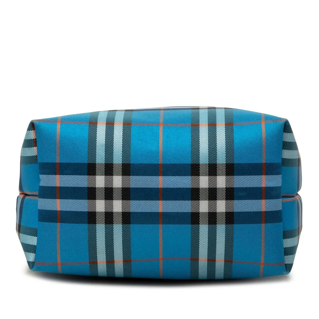 Burberry Mini House Check Canvas Handbag Blue Very good - Inside View