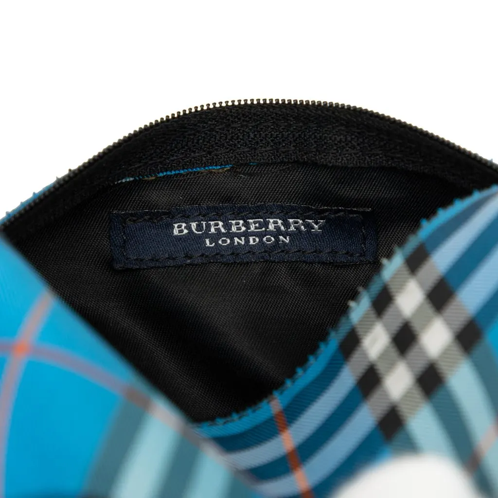 Burberry Mini House Check Canvas Handbag Blue Very good - Box View