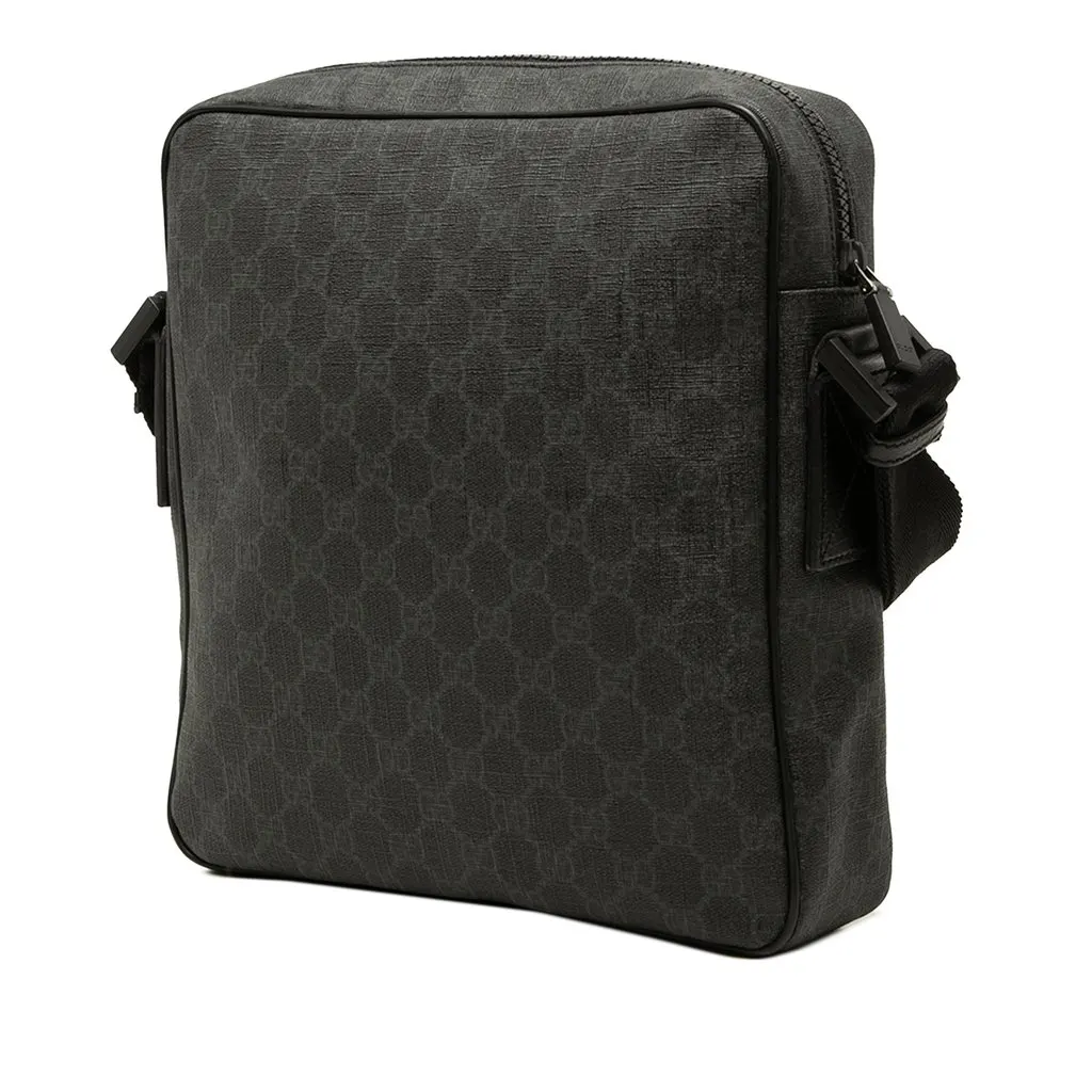 Gucci GG Supreme Crossbody Black Canvas Good - Back View