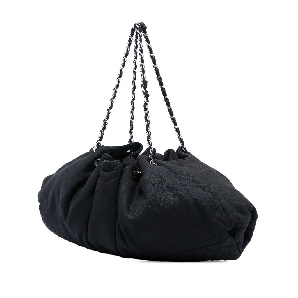 Chanel Jersey Melrose Cabas Black Very good - Back View