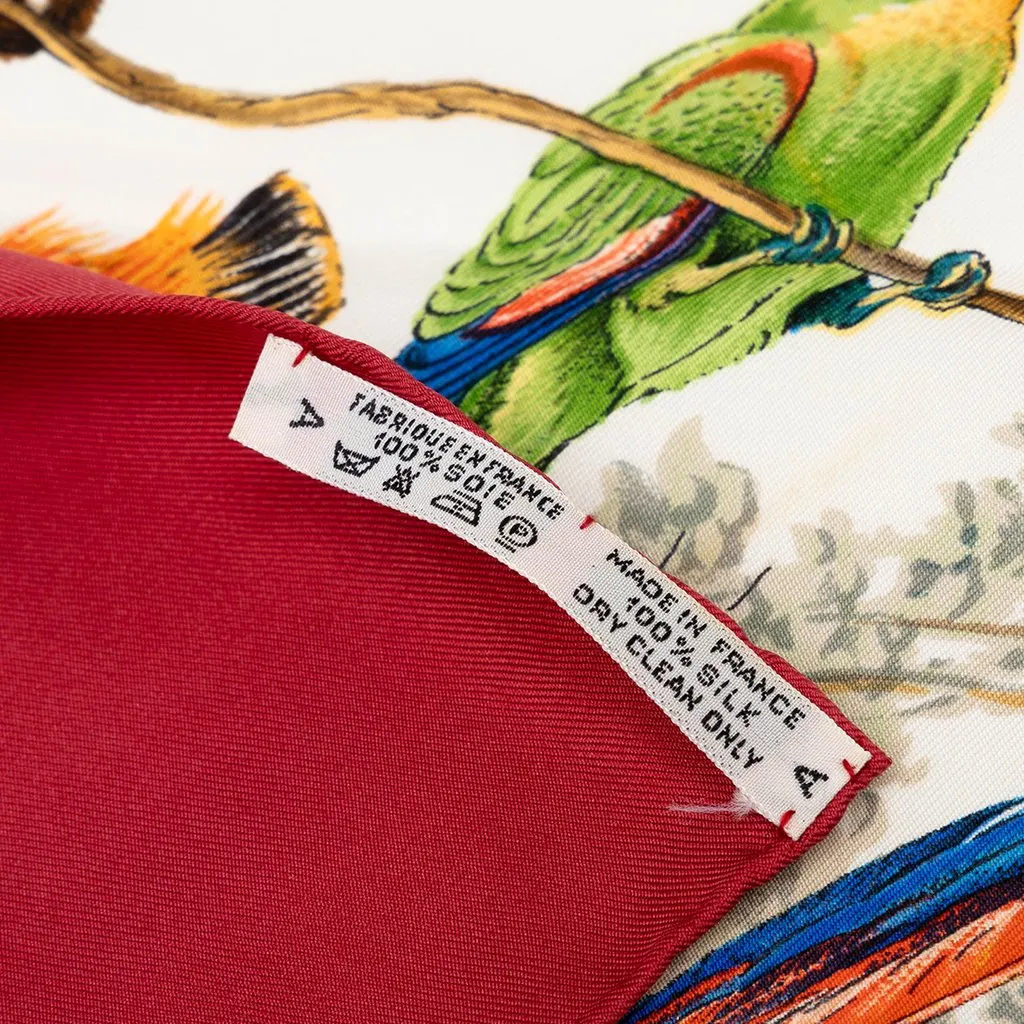 Hermès Equateur Silk Scarf 90 Red Silk Good - Model View