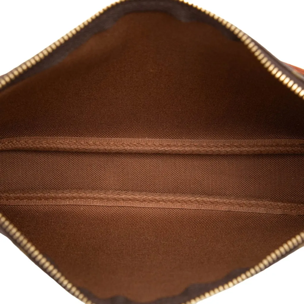 Louis Vuitton Monogram Pochette Accessoires Brown Canvas Good - Model View
