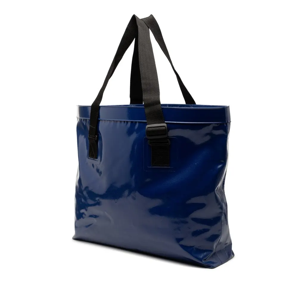Chanel CC Vinyl Tote Blue Plastic Very good - Back View