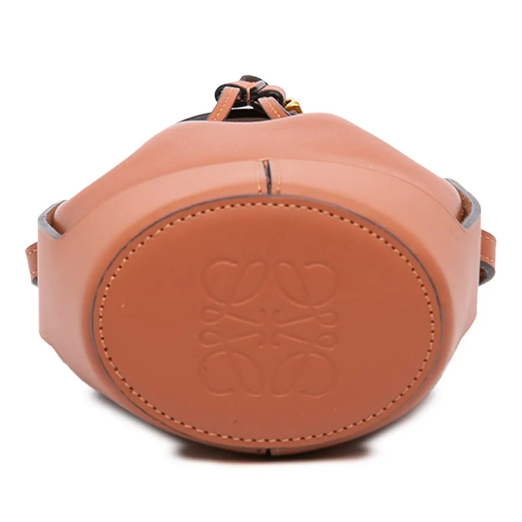 Loewe Nano Leather Balloon Bucket Bag Brown Leather Good - Inside View
