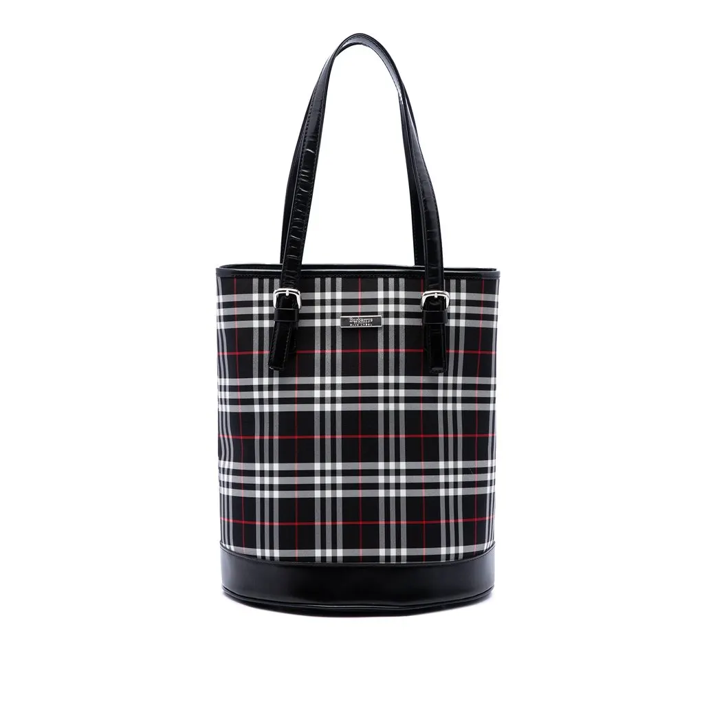 Burberry House Check Canvas Bucket Bag