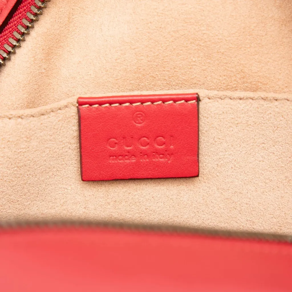 Gucci Small GG Marmont Matelasse Leather Backpack Red Leather Very good - Box View