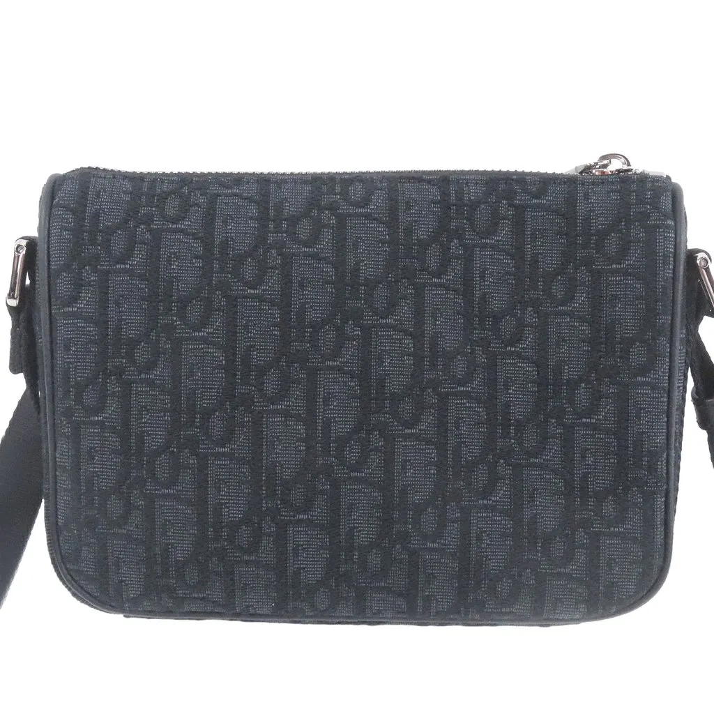 Dior Mini Oblique Jacquard and Mesh Dior 8 Messenger Bag Black Never worn - Back View