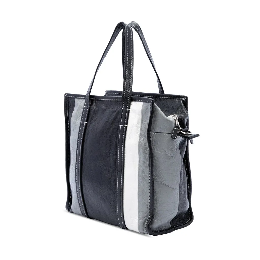 Balenciaga Lambskin Bazar Shopper Satchel S Black Leather Very good - Back View