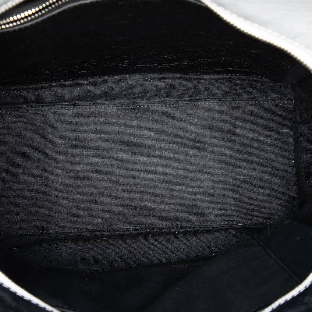 Balenciaga Lambskin Bazar Shopper Satchel S Black Leather Very good - Model View
