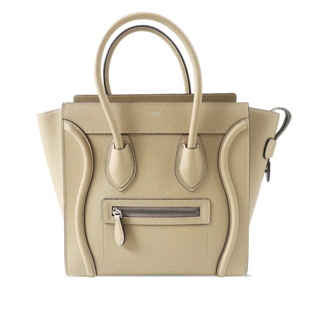 Celine Micro Drummed Calfskin Luggage Tote